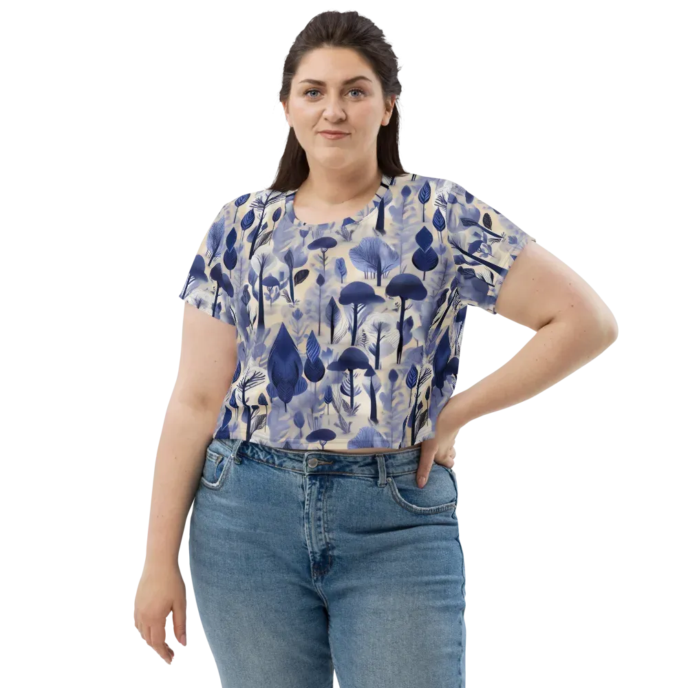 Bluewood Reverie on Crop Tee — Front