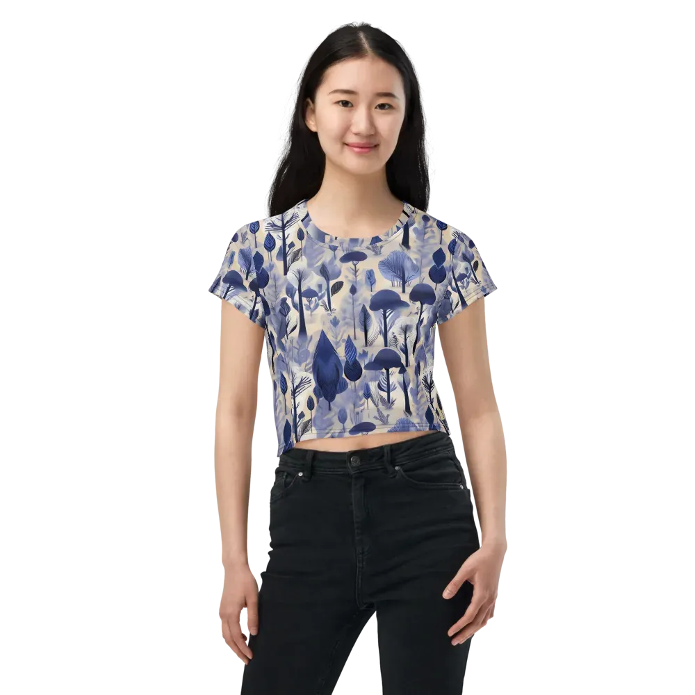 Bluewood Reverie on Crop Tee — Front
