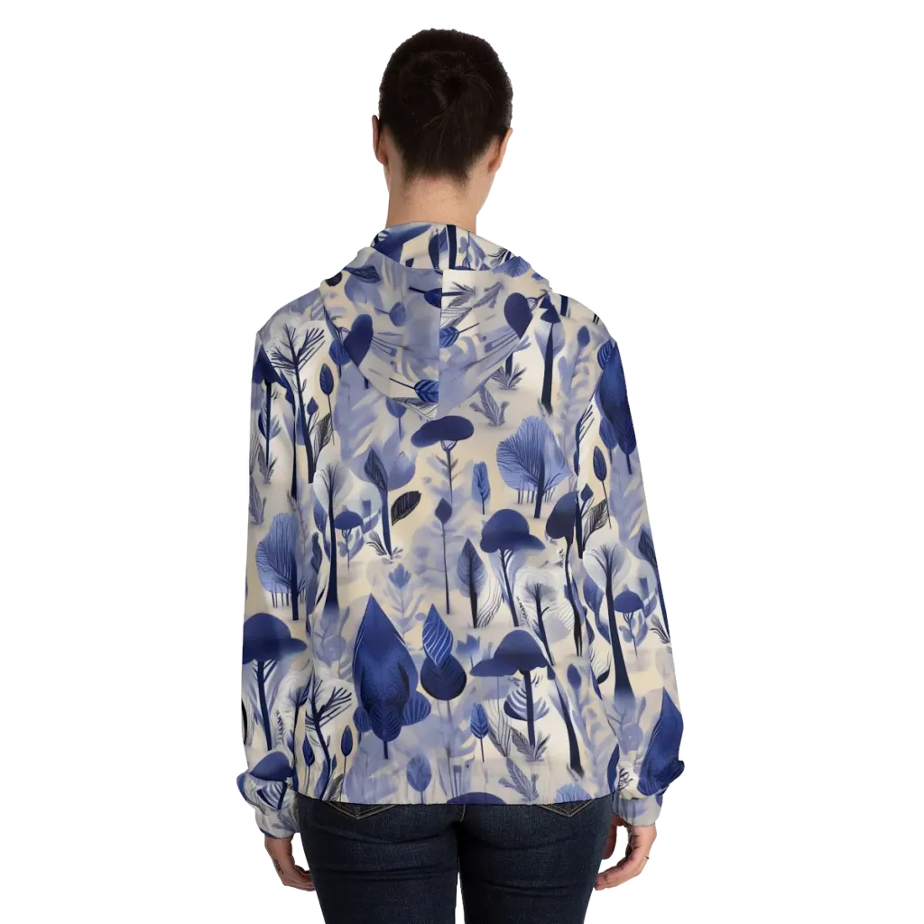 Bluewood Reverie on Women's Full-Zip Hoodie — Back On Person