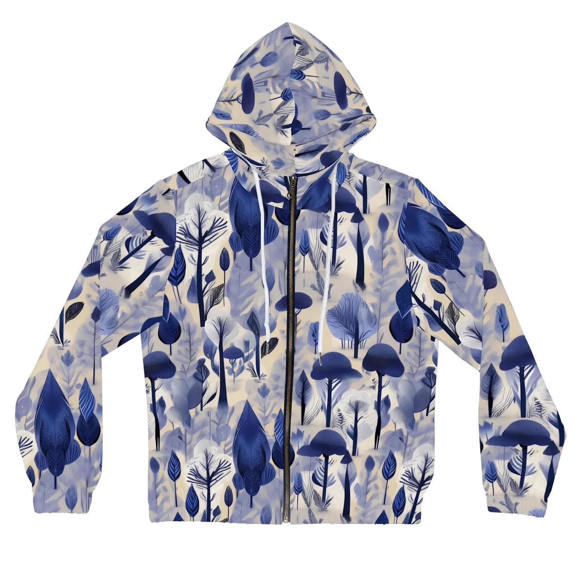 Bluewood Reverie on Women's Full-Zip Hoodie — Front