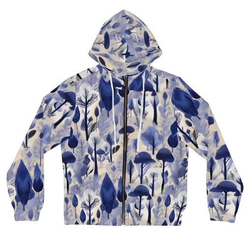 Bluewood Reverie on a Women's Full-Zip Hoodie