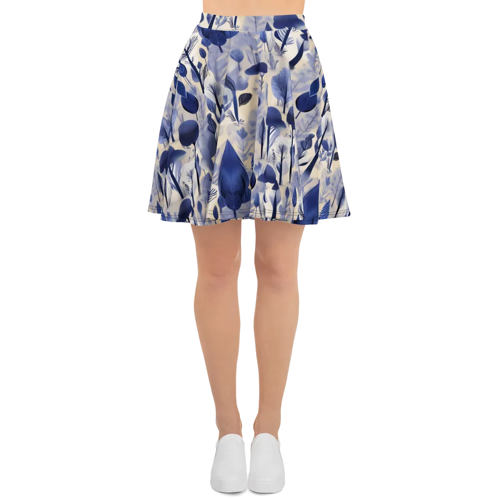 Bluewood Reverie on Skater Skirt — Front