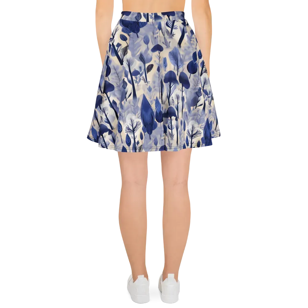 Bluewood Reverie on Skater Skirt — Back