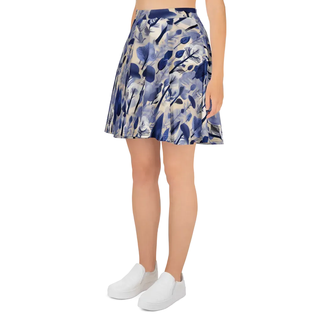 Bluewood Reverie on Skater Skirt — Left