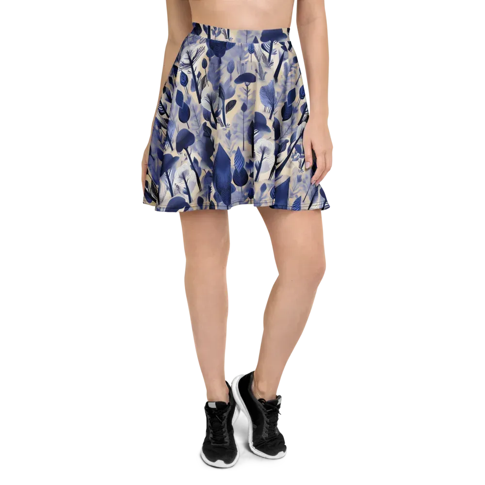 Bluewood Reverie on Skater Skirt — Front