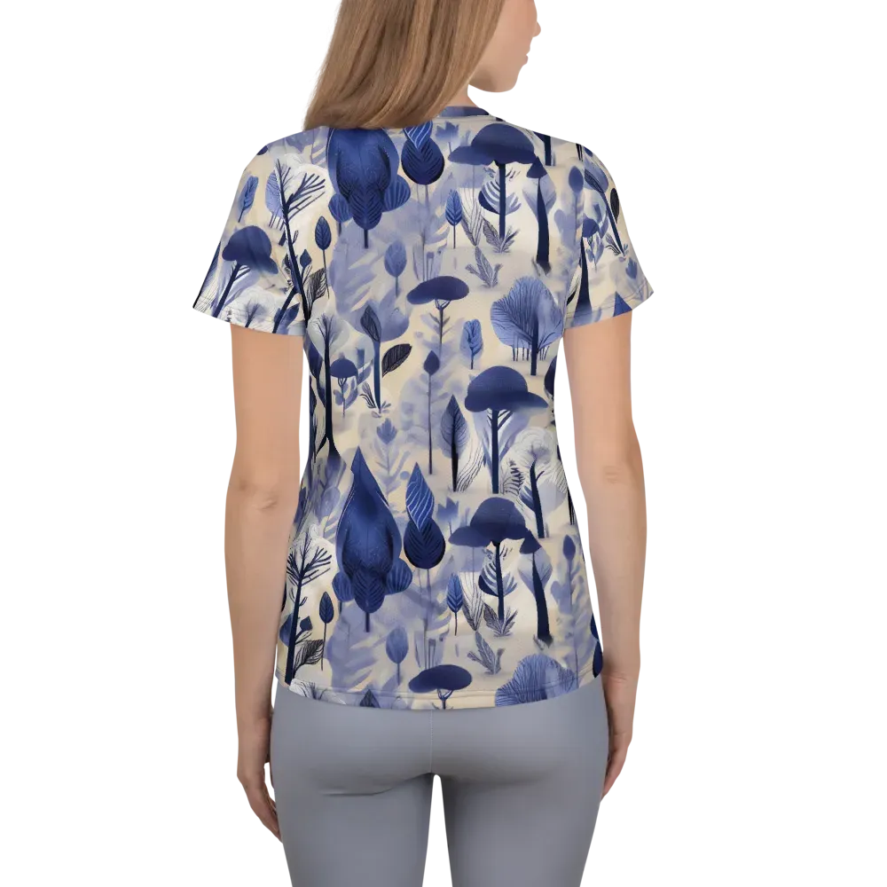 Bluewood Reverie on Women's Athletic T-Shirt — Back