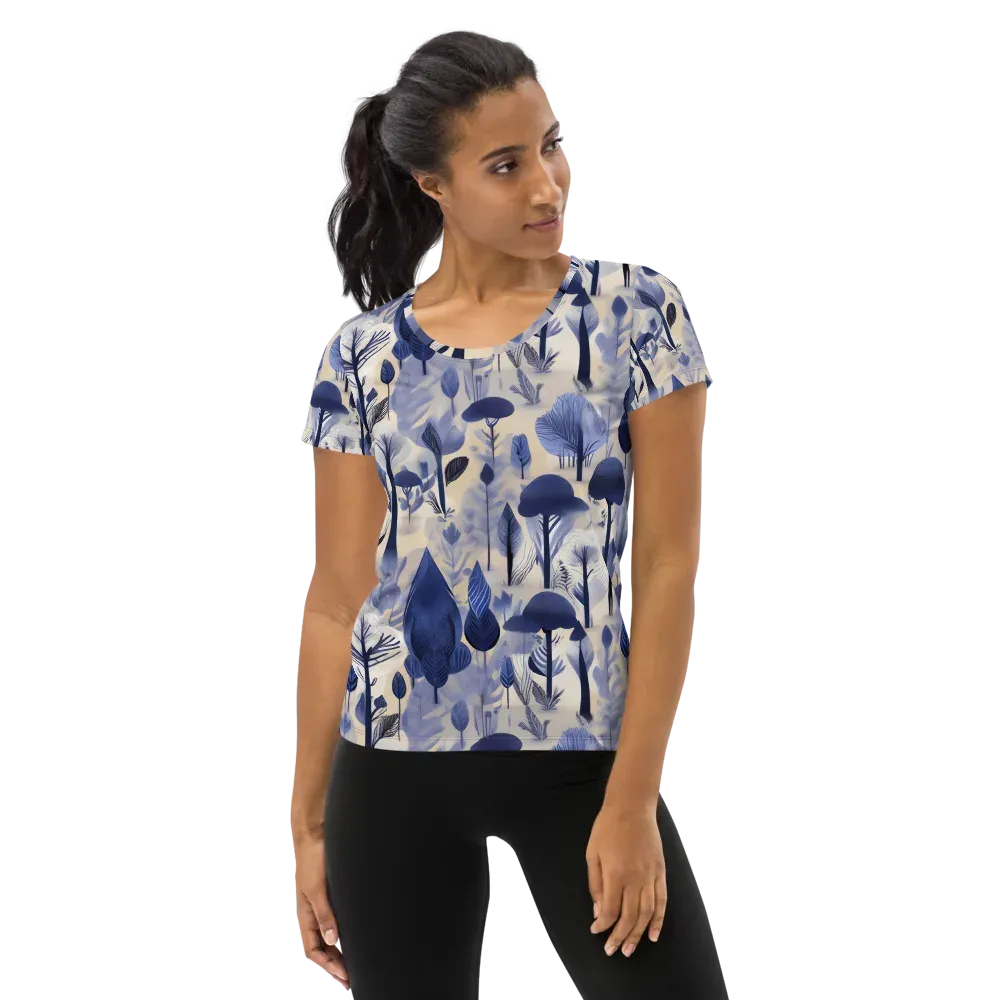 Bluewood Reverie on Women's Athletic T-Shirt — Front