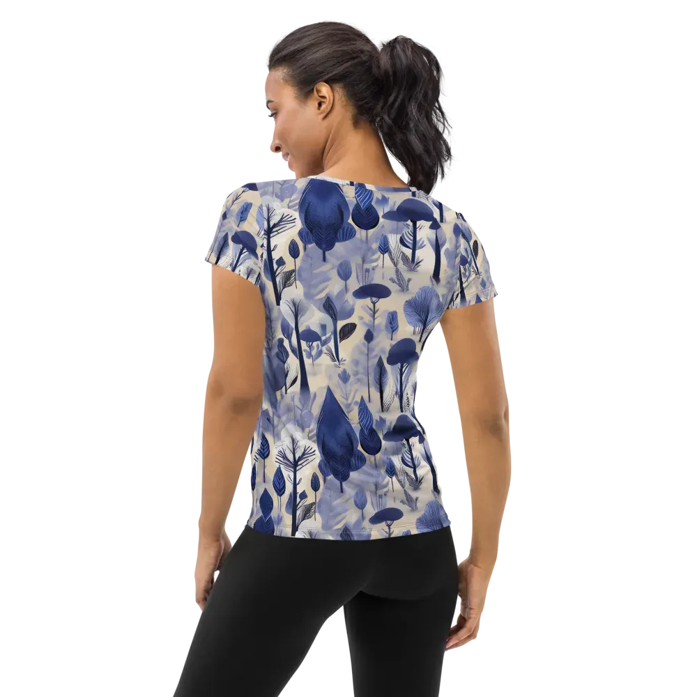 Bluewood Reverie on Women's Athletic T-Shirt — Back