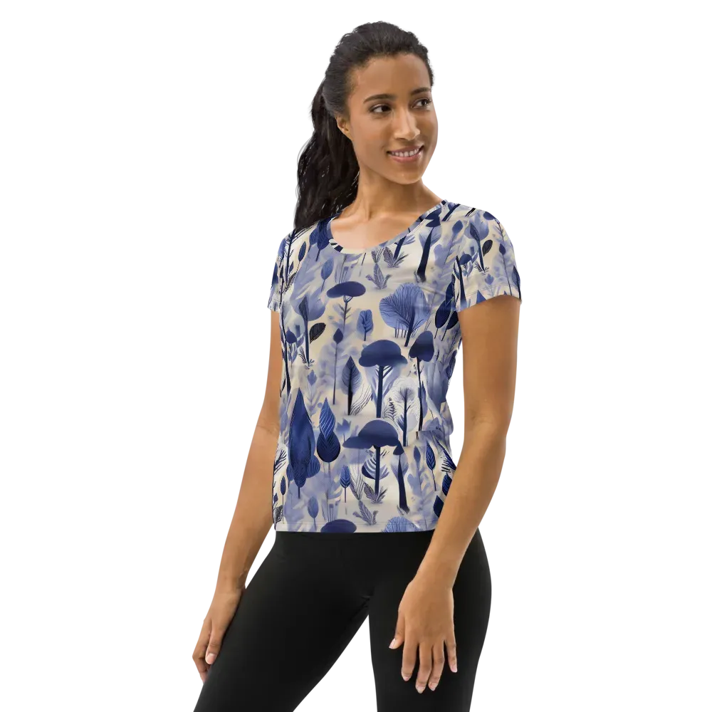 Bluewood Reverie on Women's Athletic T-Shirt — Left