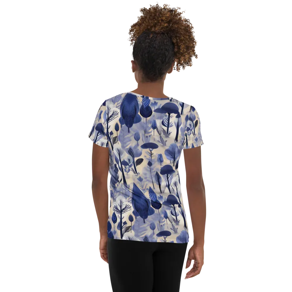 Bluewood Reverie on Women's Athletic T-Shirt — Back