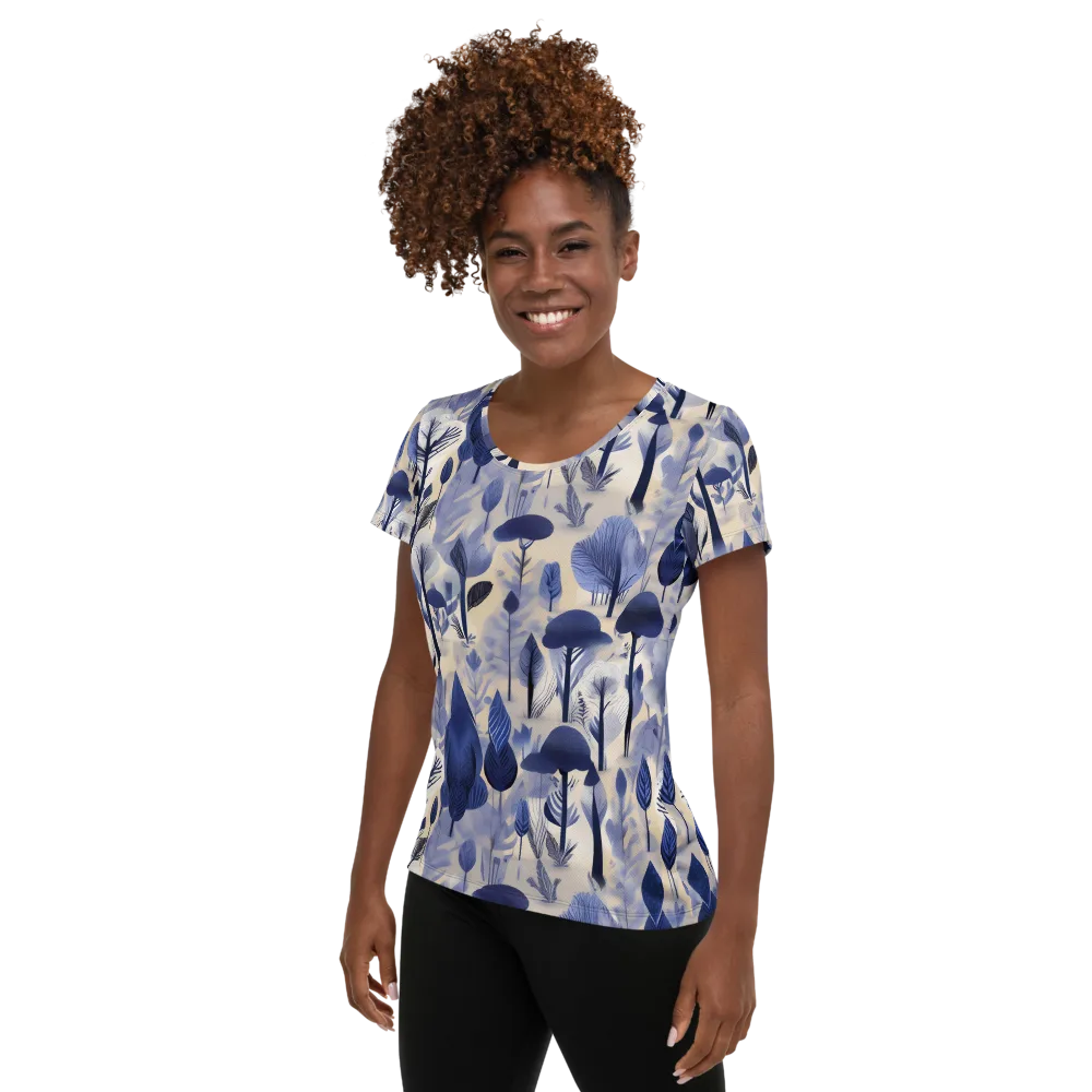 Bluewood Reverie on Women's Athletic T-Shirt — Left