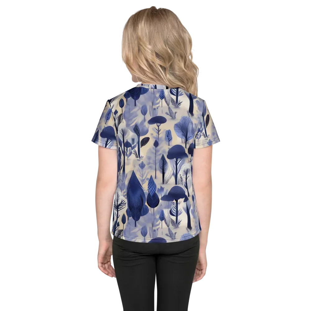 Bluewood Reverie on Kids Crew Neck T-Shirt — Back