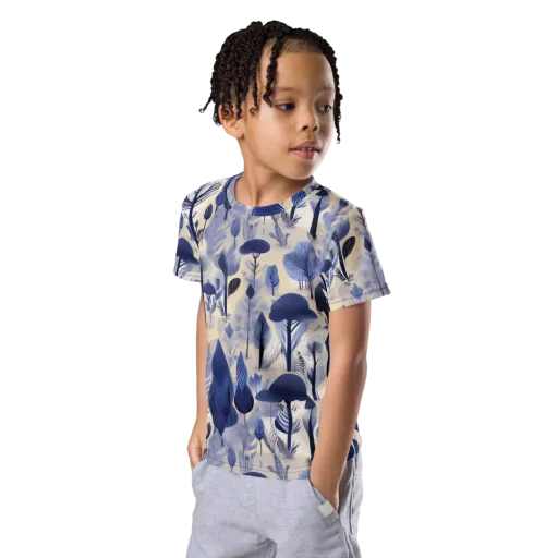 Bluewood Reverie on a Kids Crew Neck T-Shirt