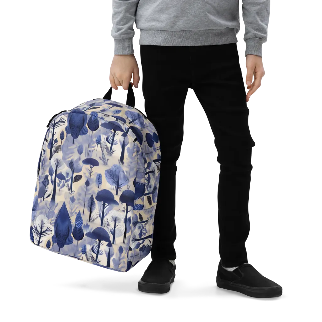 Bluewood Reverie on Minimalist Backpack — Zoomed-in
