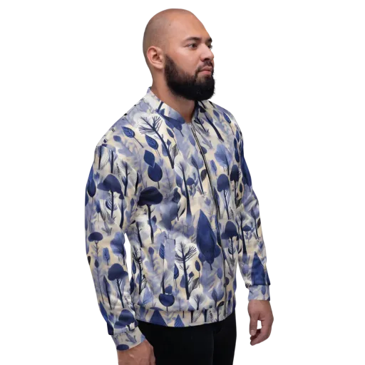 Bluewood Reverie on a Bomber Jacket