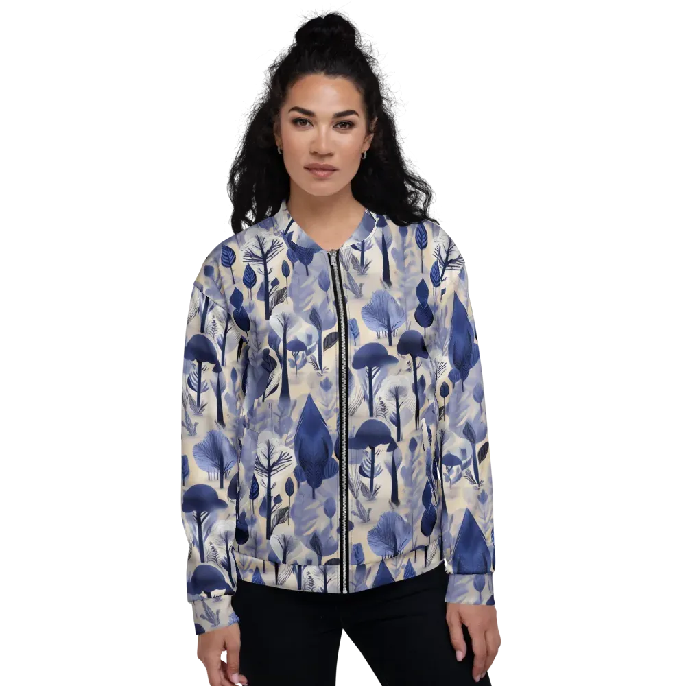 Bluewood Reverie on Bomber Jacket — Front