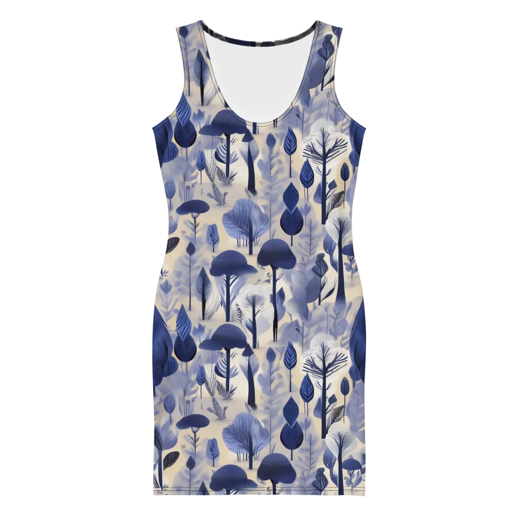 Bluewood Reverie on Bodycon Dress — Front