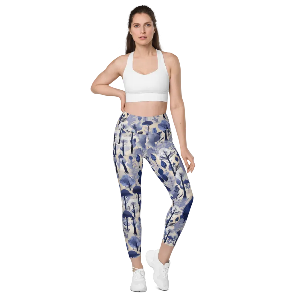 Bluewood Reverie on Leggings with Pockets — Front