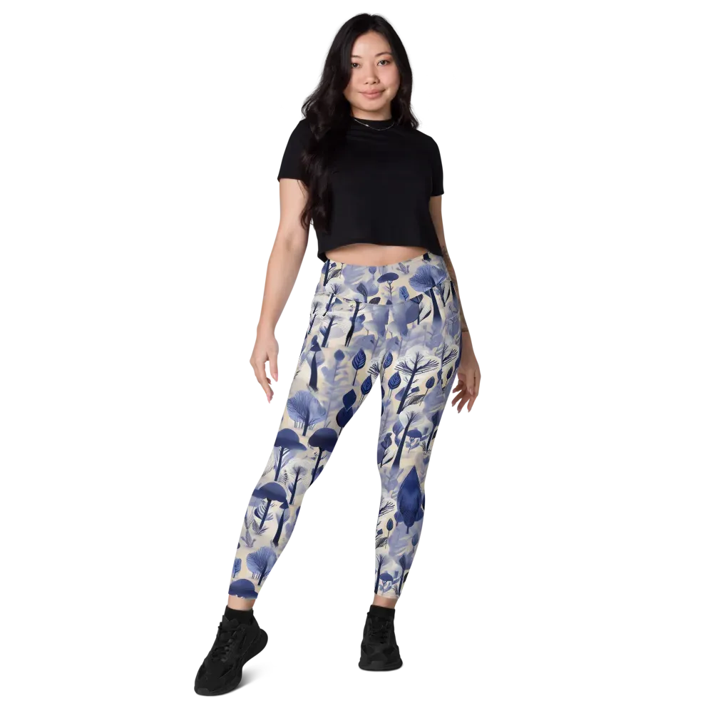 Bluewood Reverie on Leggings with Pockets — Front