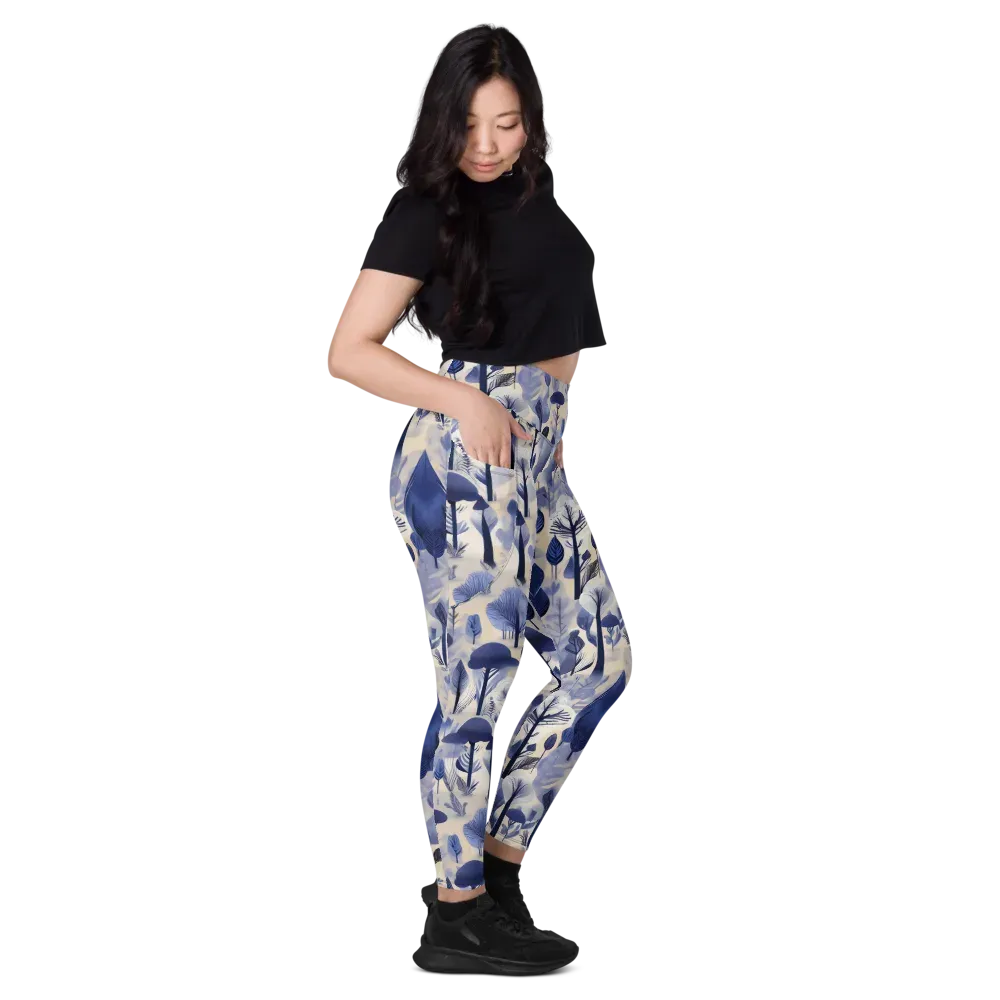 Bluewood Reverie on Leggings with Pockets — Right