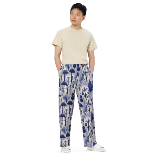 Bluewood Reverie on a Wide-Leg Pants