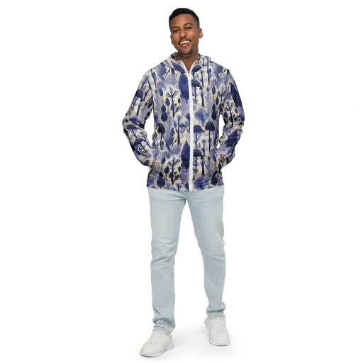 Bluewood Reverie on a Men's Windbreaker