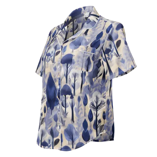 Bluewood Reverie on a Women's Short Sleeve Pajama Top