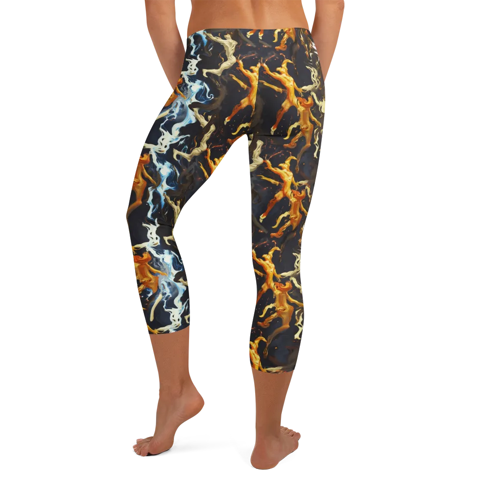 Ember Apparitions on Capri Leggings — Back