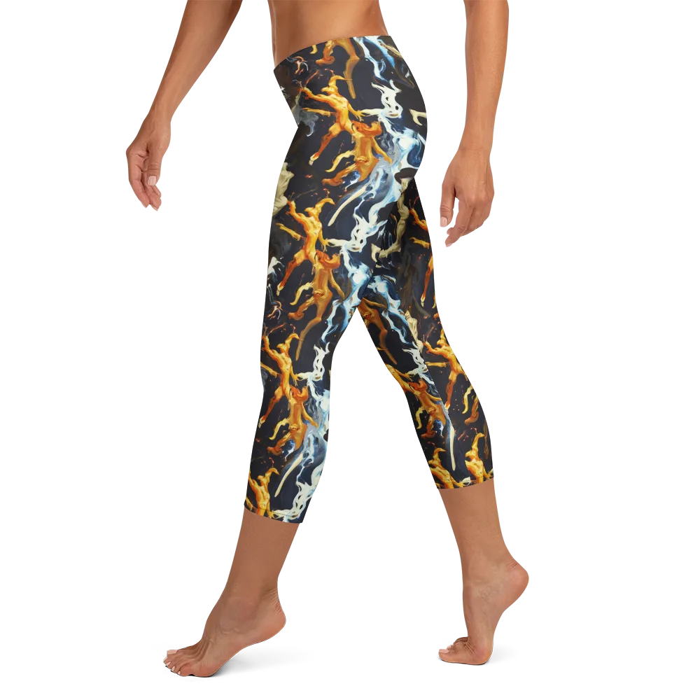 Ember Apparitions on Capri Leggings — Left