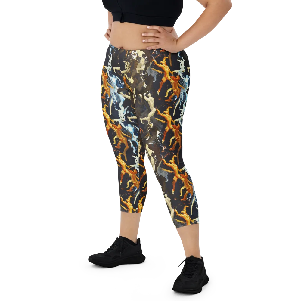 Ember Apparitions on Capri Leggings — Front