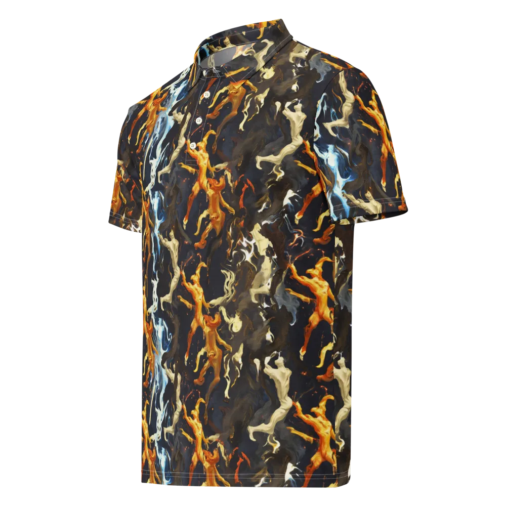 Ember Apparitions on Men's Slim Fit Polo Shirt — Left Front