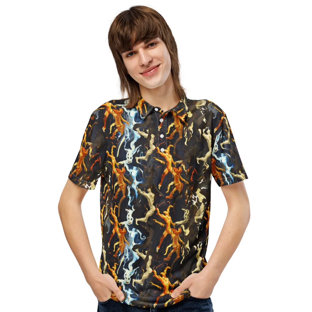 Ember Apparitions on Men's Slim Fit Polo Shirt — Front
