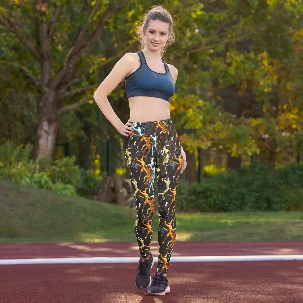 Ember Apparitions on Yoga Leggings — Front