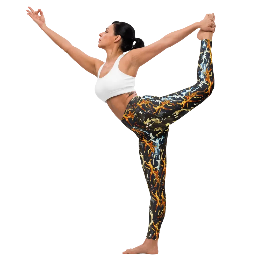 Ember Apparitions on Yoga Leggings — Left