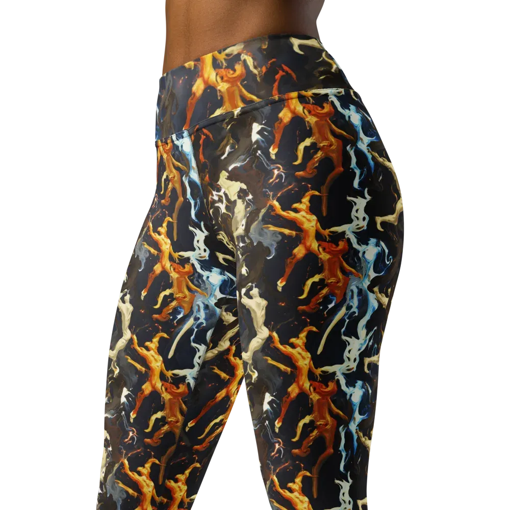 Ember Apparitions on Yoga Leggings — Left Front