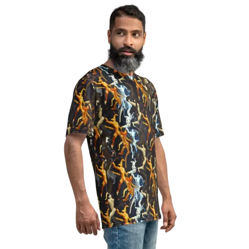 Ember Apparitions on a Men's Crew Neck T-Shirt