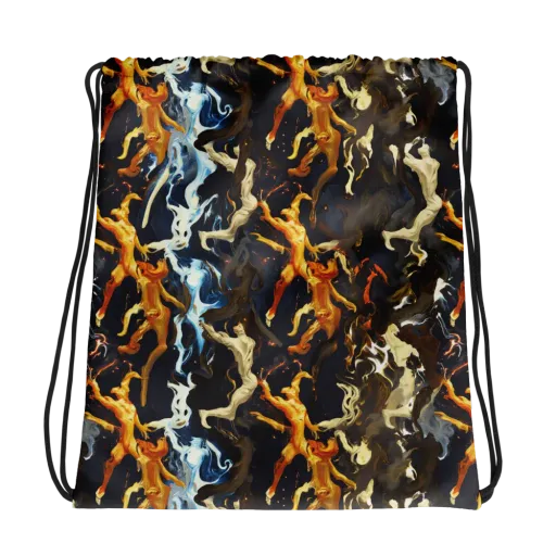 Ember Apparitions on a Drawstring Bag