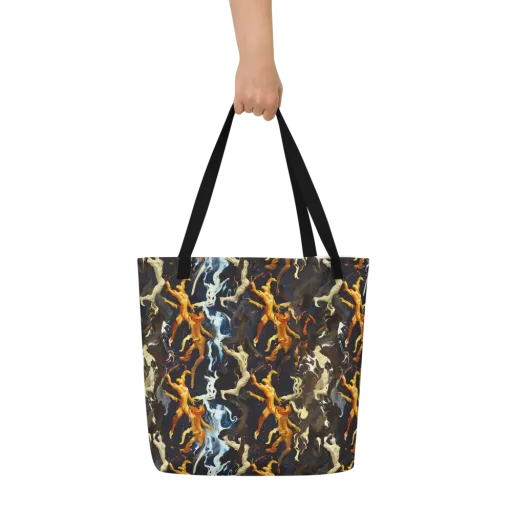 Ember Apparitions on a Large Tote Bag W/ Pocket