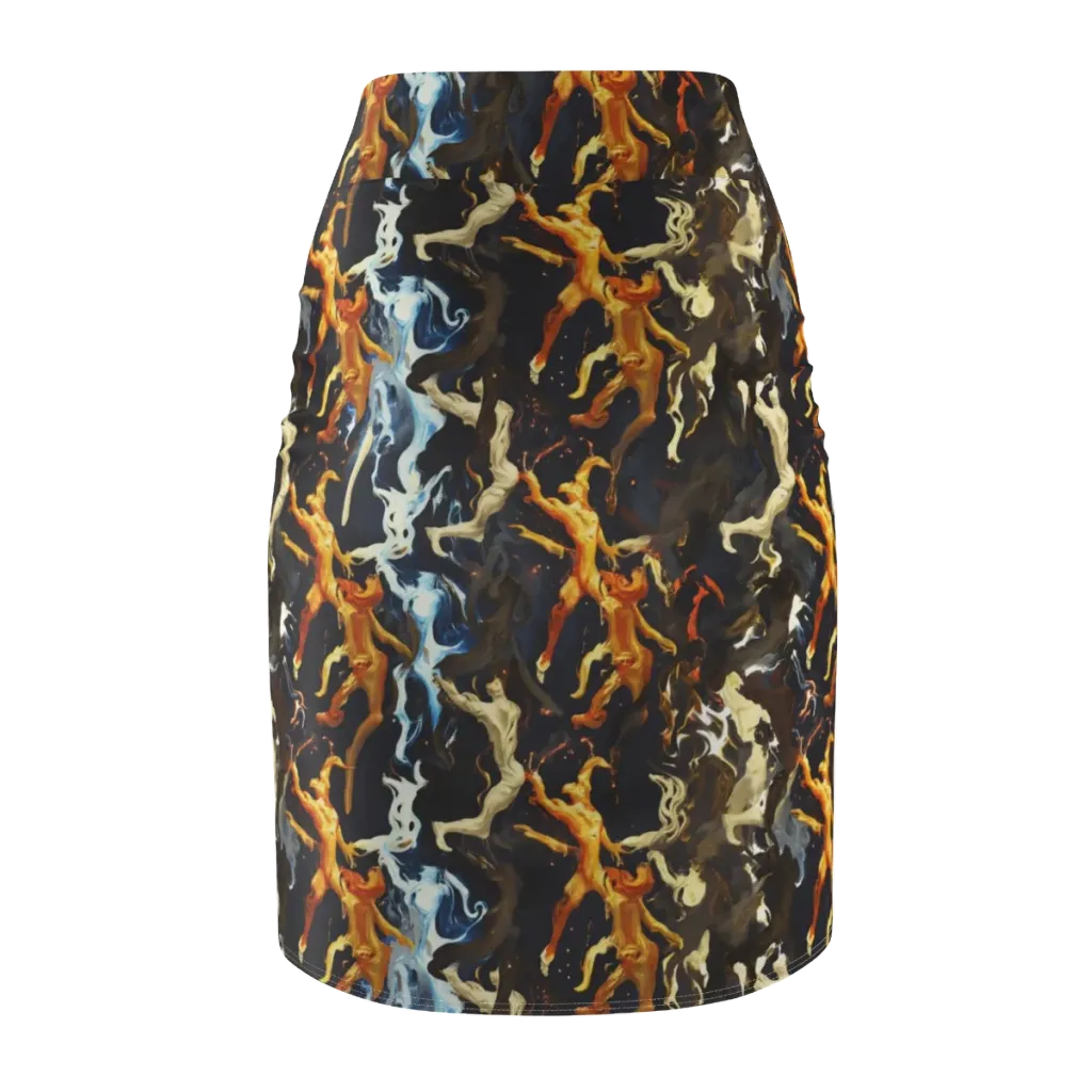 Ember Apparitions on Pencil Skirt — Back