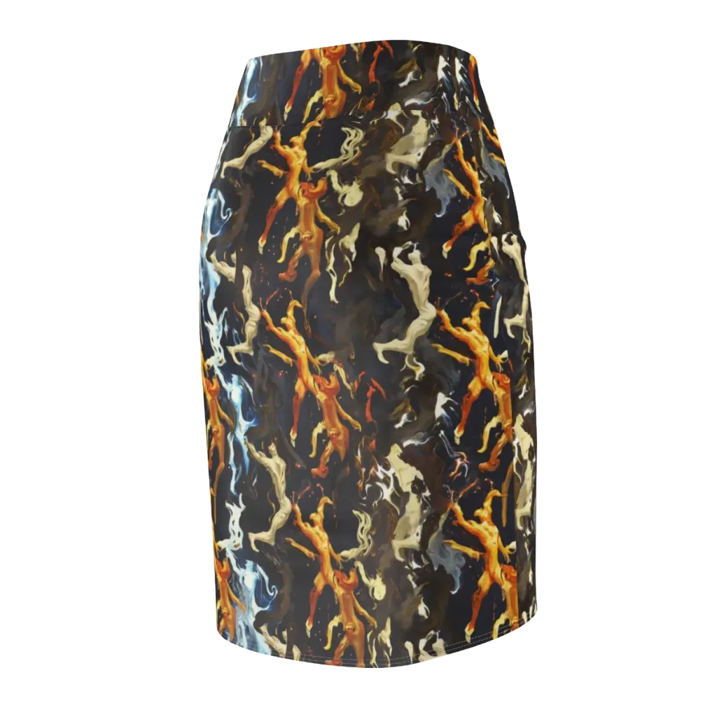 Ember Apparitions on Pencil Skirt — Back Side
