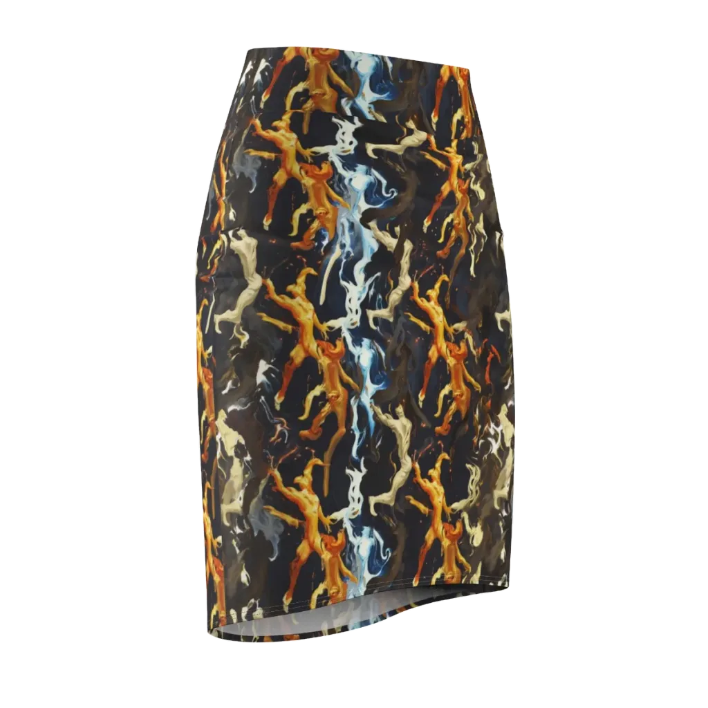 Ember Apparitions on Pencil Skirt — Front Side