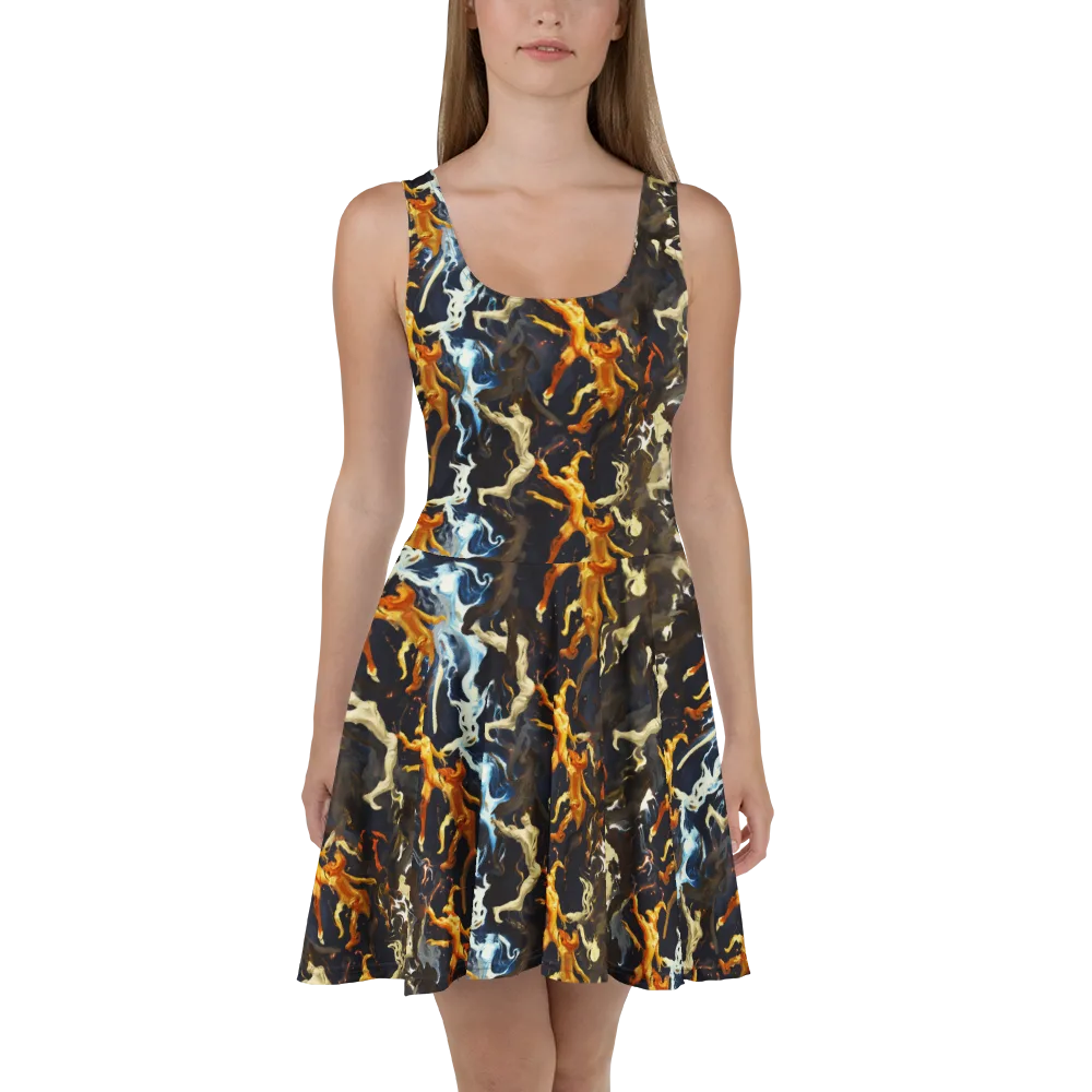 Ember Apparitions on Skater Dress — Front