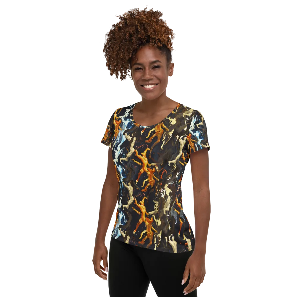 Ember Apparitions on Women's Athletic T-Shirt — Left