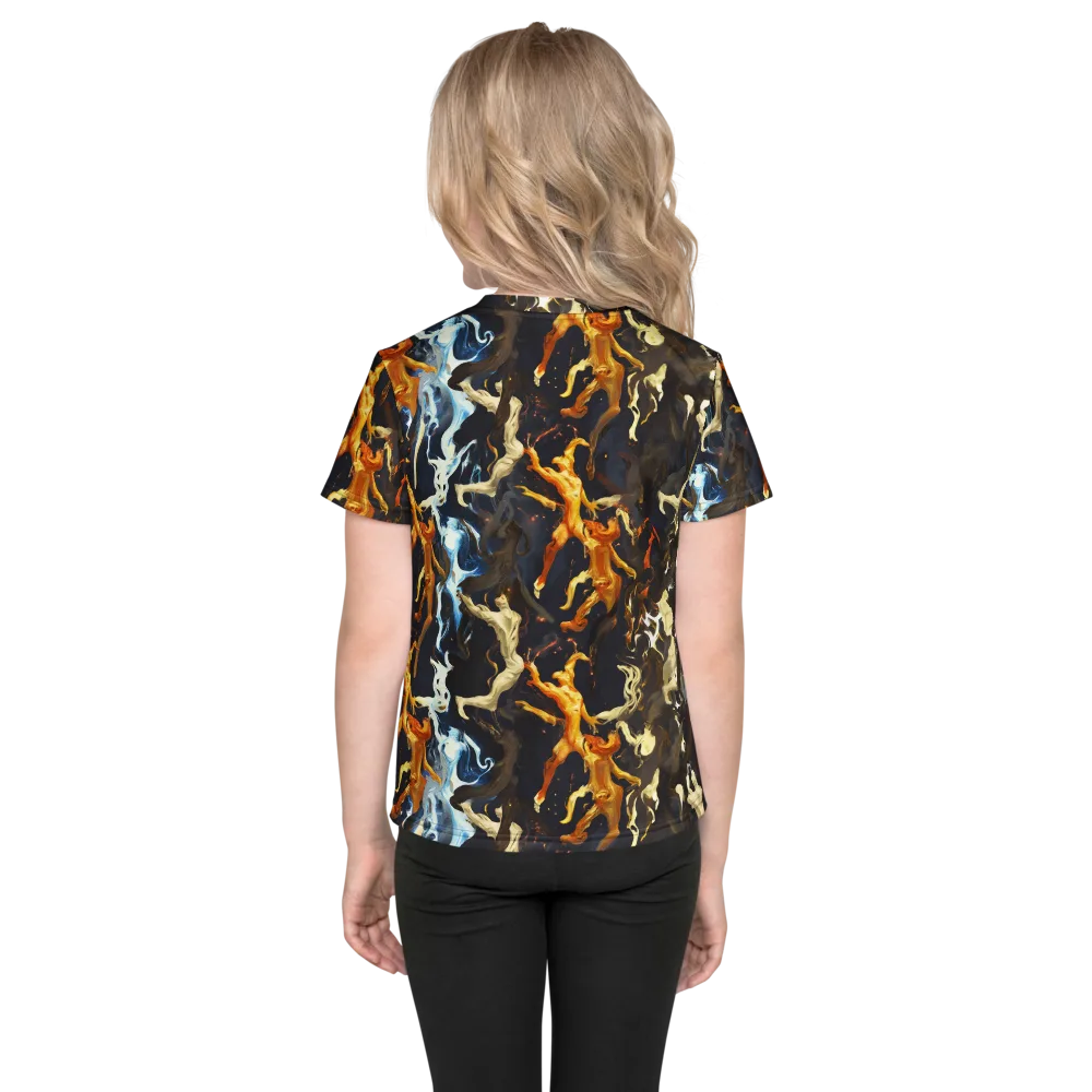 Ember Apparitions on Kids Crew Neck T-Shirt — Back