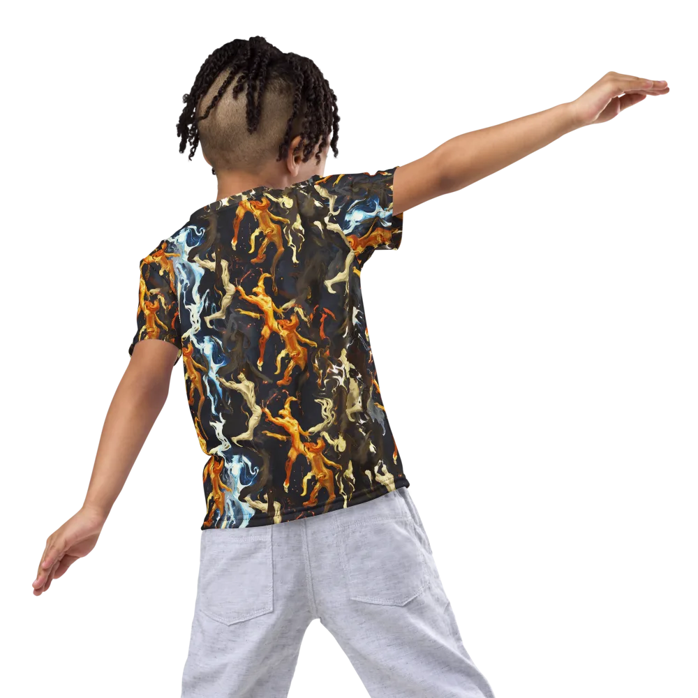 Ember Apparitions on Kids Crew Neck T-Shirt — Back