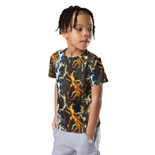 Ember Apparitions on a Kids Crew Neck T-Shirt
