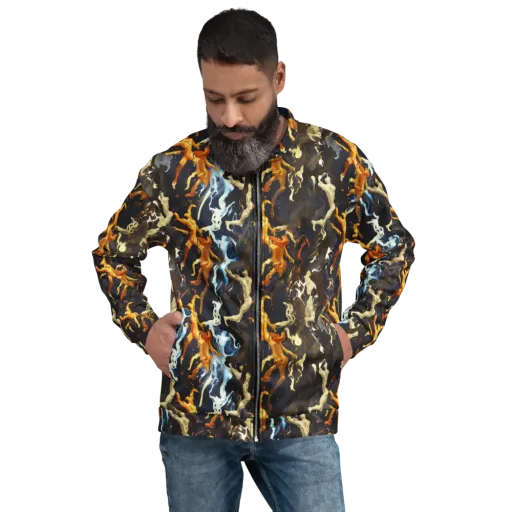 Ember Apparitions on a Bomber Jacket