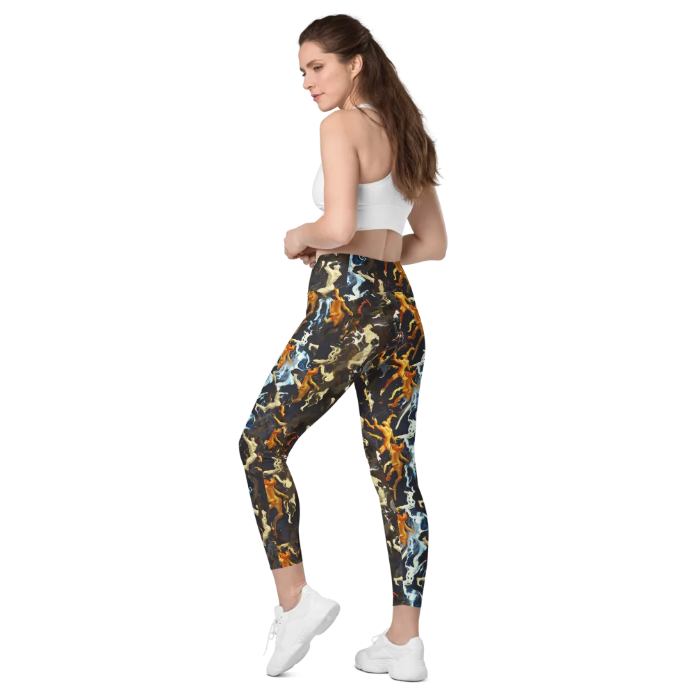 Ember Apparitions on Leggings with Pockets — Left Back