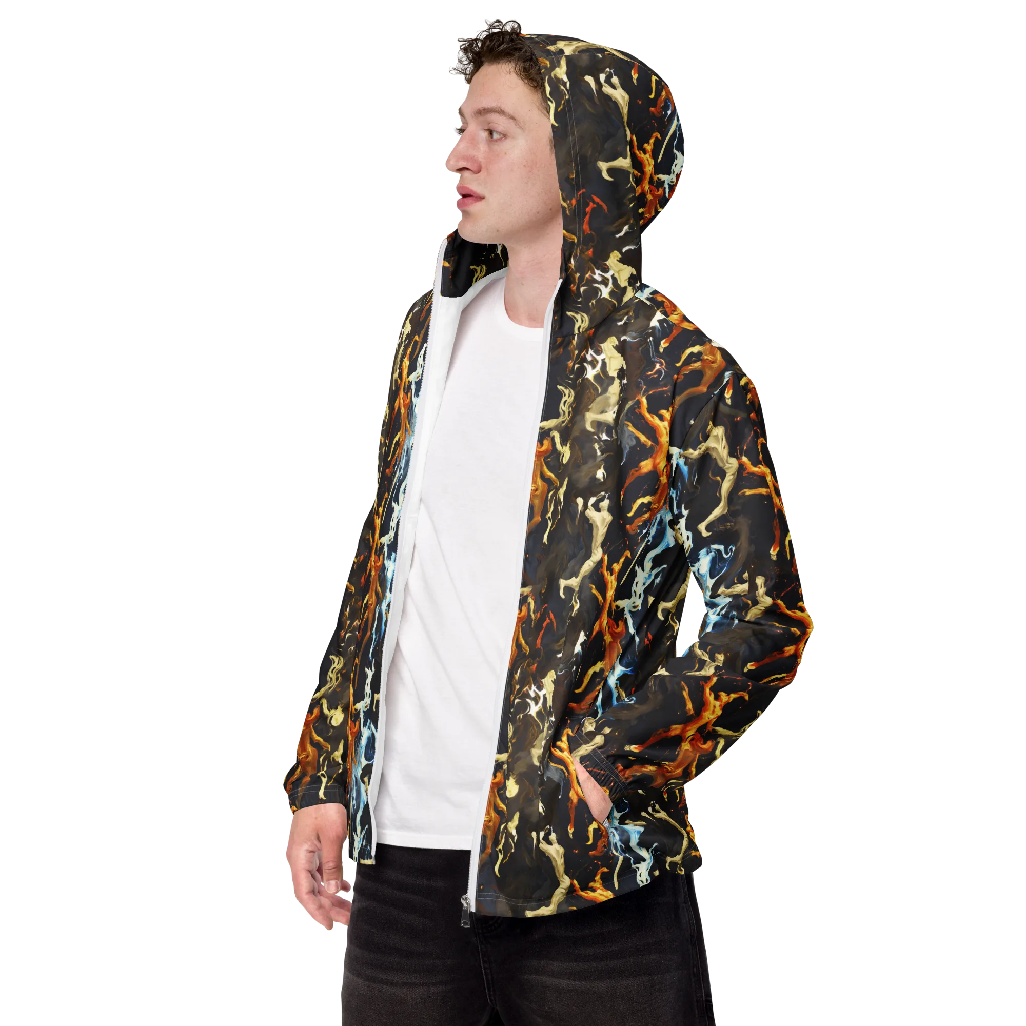 Ember Apparitions on Men's Windbreaker — Left Front