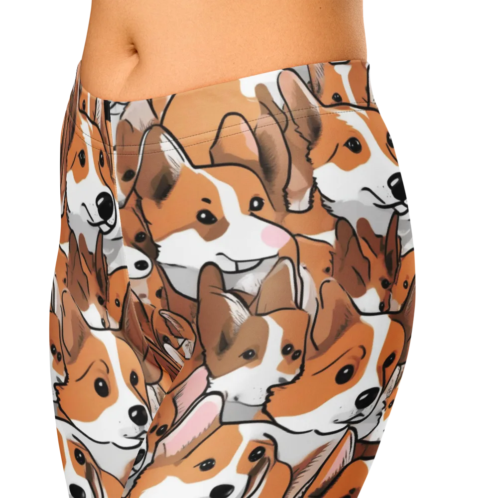 Corgi Couture on Capri Leggings — Zoomed-in